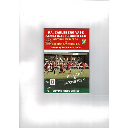 FA Vase Semi Final Football Programmes