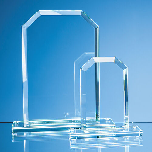 Jade Glass Bevelled Edge Honour Award 25cm x 17cm x 12mm