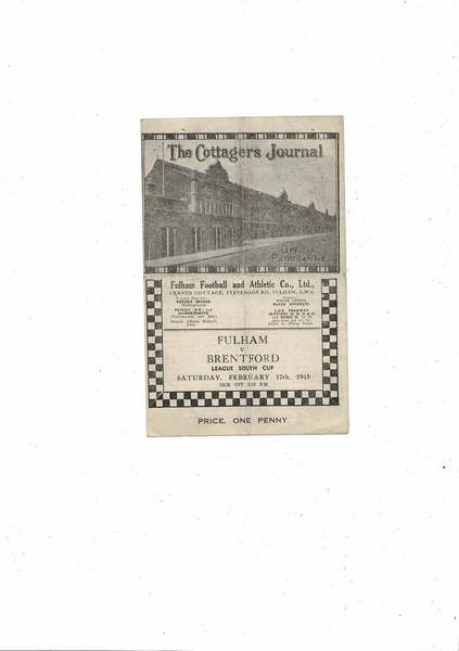 Latest Football Programmes Listed today