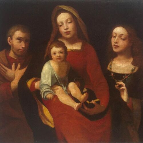 Madonna and Child with Sts Francis and Catherine