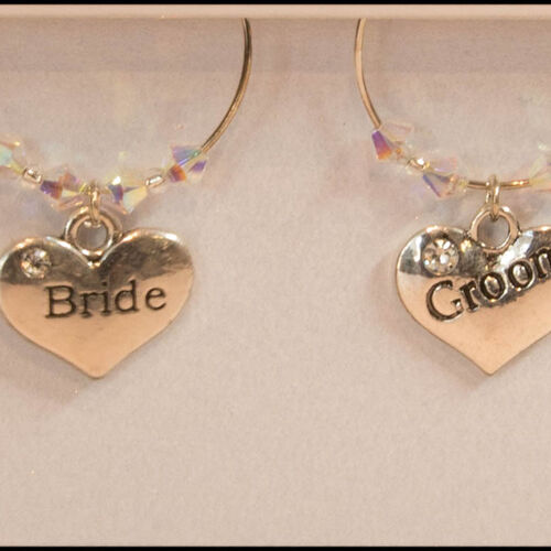 Wedding Wine Glass Charm Set
