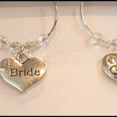 Wedding Wine Glass Charm Set