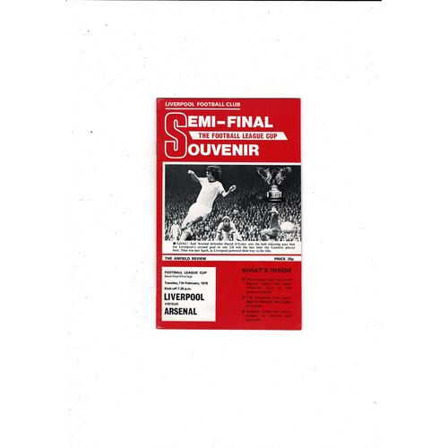 League Cup Semi Final Football Programmes