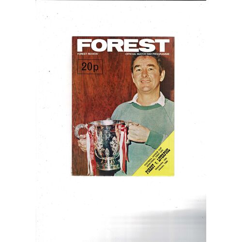 1979/80 Nottingham Forest v Liverpool League Cup Semi Final Programme