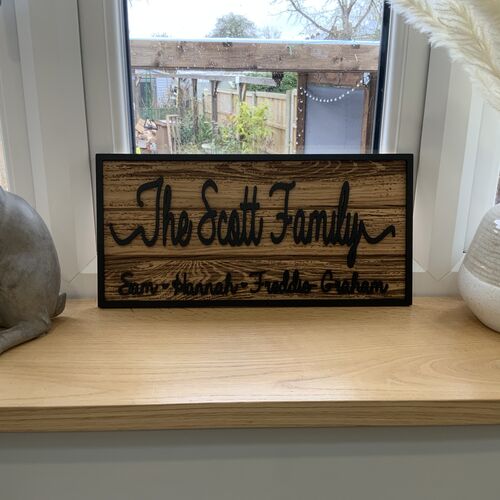 Rustic Wall Decor | Custom Name Sign | Personalised Family Sign | Established Sign