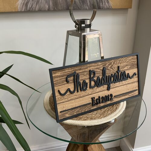 Rustic Wall Decor | Custom Name Sign | Personalised Family Sign | Established Sign