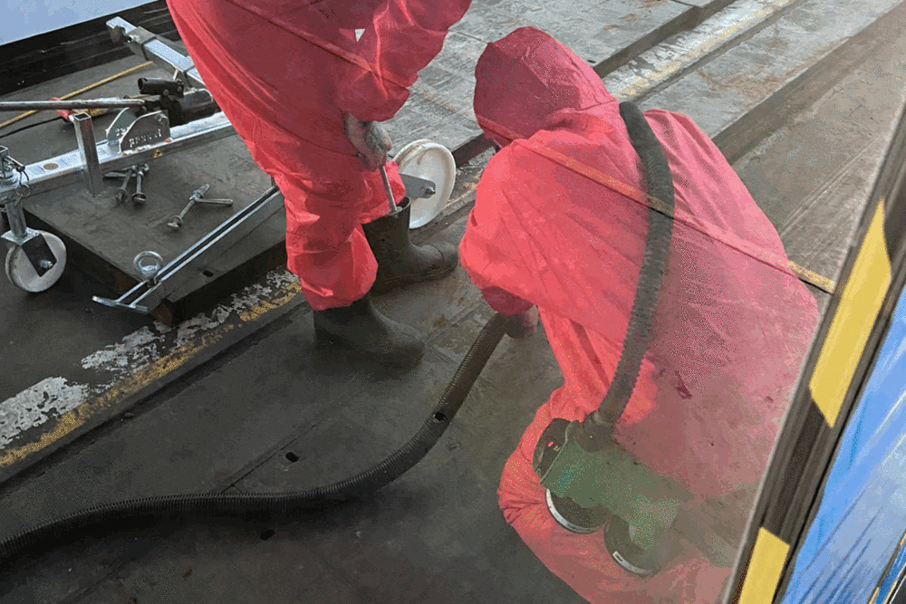 Removal of Thermal Insulation Debris within Hanger ducts