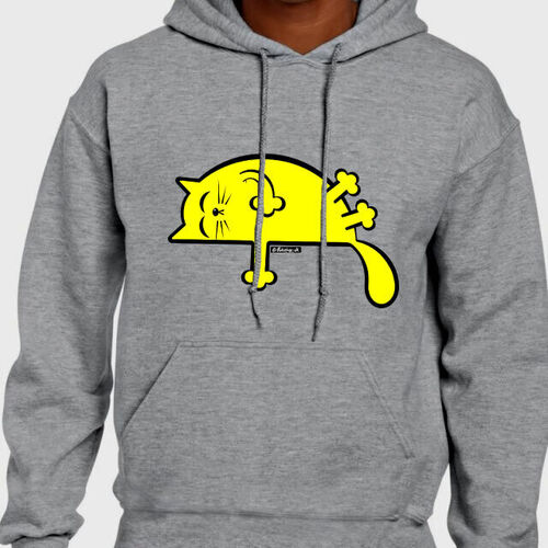 'Yellow Sleepy Cat' Hoodie