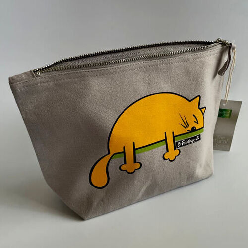 'Orange Sleepy Cat' Accessory Bag