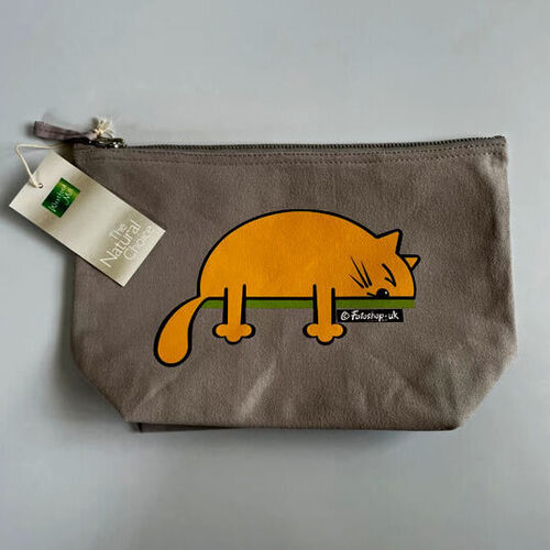 'Orange Sleepy Cat' Accessory Bag