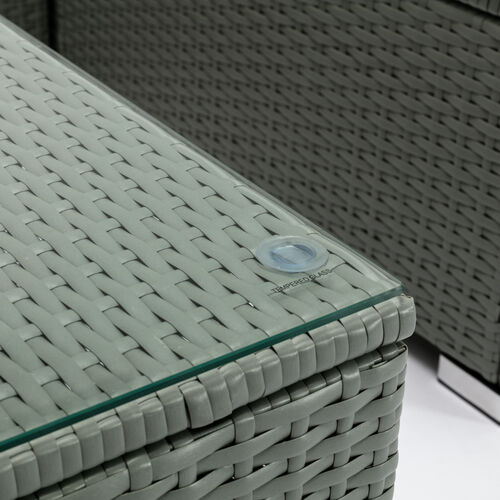 Rattan Garden Furniture Outdoor 5pcs Patio Sofa Set chairs Table (Rupert Grey)