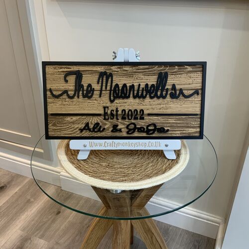 Rustic Wall Decor | Custom Name Sign | Personalised Family Sign | Established Sign