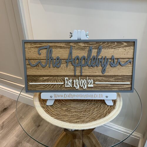 Rustic Wall Decor | Custom Name Sign | Personalised Family Sign | Established Sign