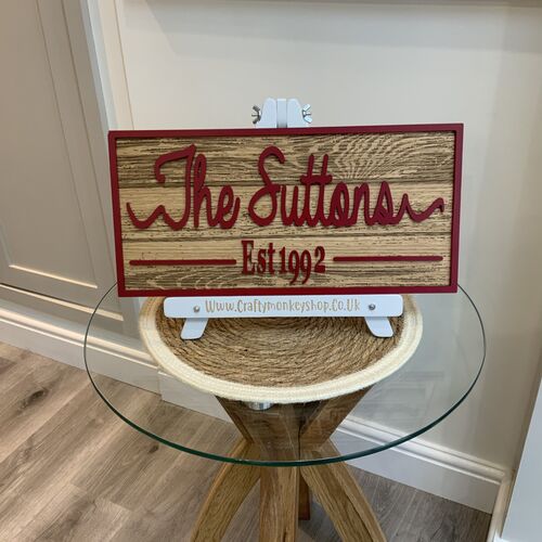 Rustic Wall Decor | Custom Name Sign | Personalised Family Sign | Established Sign