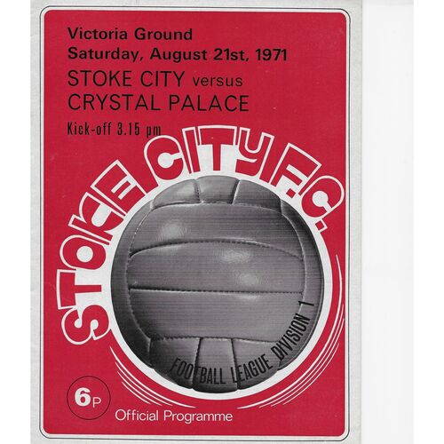 Stoke City Home Football Programmes
