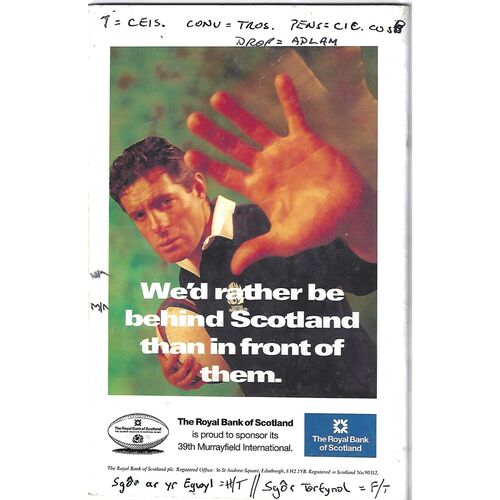 1995 Scotland v Wales (04/03/1995) Five Nations Rugby Union Programme