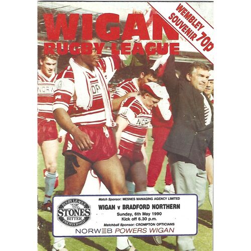 1989/90 Wigan v Bradford Northern (06/05/1990) Premiership Trophy Semi Final Rugby League Programme