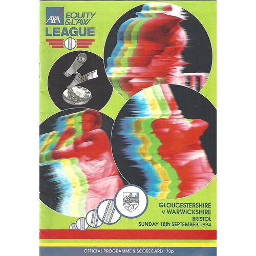 Warwickshire County Cricket Programmes/Scorecards