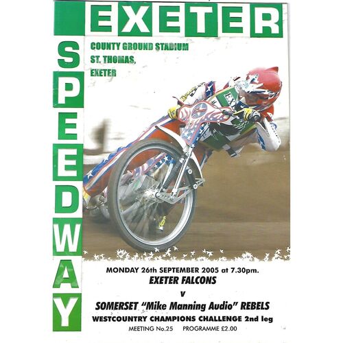 Exeter Home Speedway Programmes