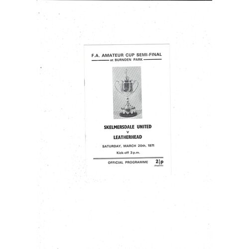 Amateur Cup Semi Final Football Programmes