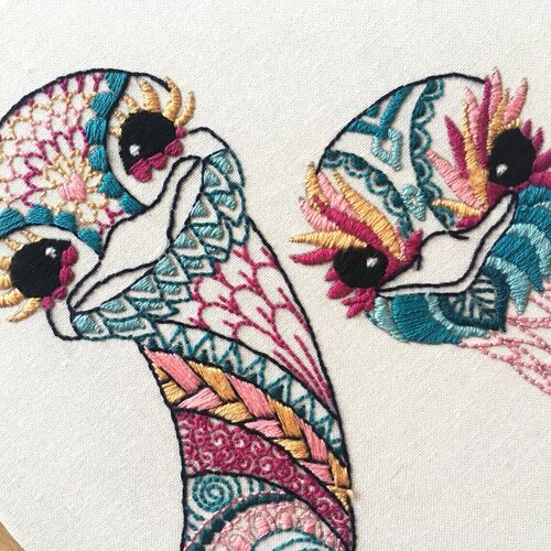 Ostrich Embroidery Kit