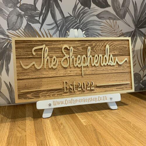 Rustic Wall Decor | Custom Name Sign | Personalised Family Sign | Established Sign