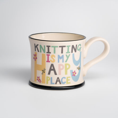 Knitting Is My Happy Place Mug