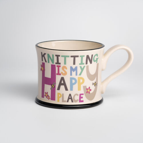 Knitting Is My Happy Place Mug