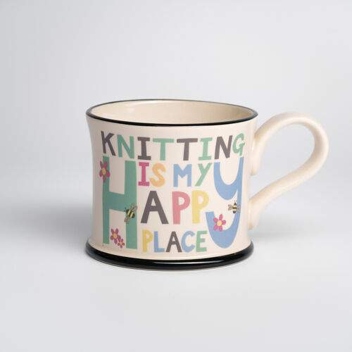 Knitting Is My Happy Place Mug