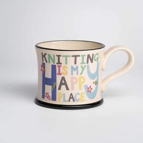Knitting Is My Happy Place Mug