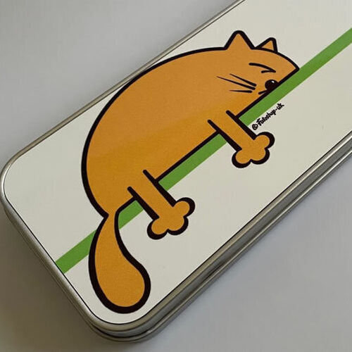 'Orange Sleepy Cat' Tin