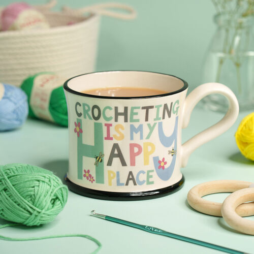 Crocheting Is My Happy Place Mug