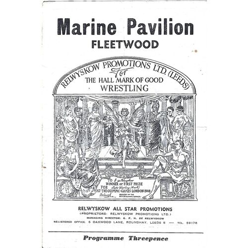 1947 Fleetwood (22/08/1947) Wresting Programme