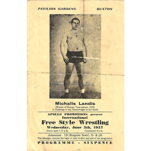 1957 Buxton (05/06/1957) Wresting Programme