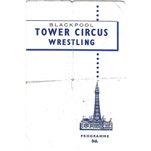 1958 Blackpool (24/11/1958) Wresting Programme