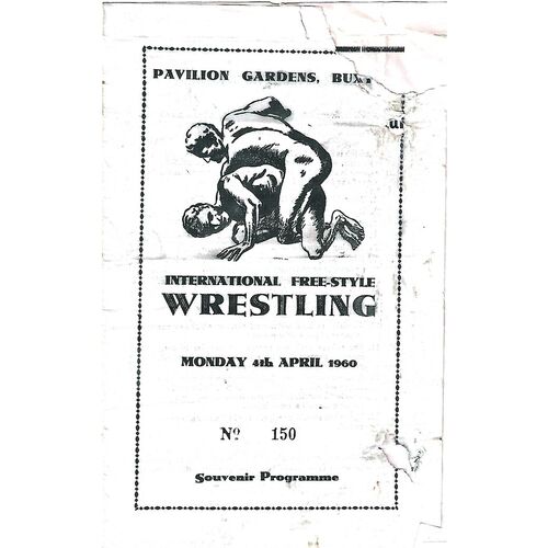1960 Buxton (04/04/1960) Wresting Programme