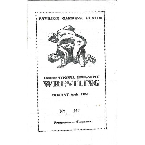 1960 Buxton (27/06/1960) Wresting Programme