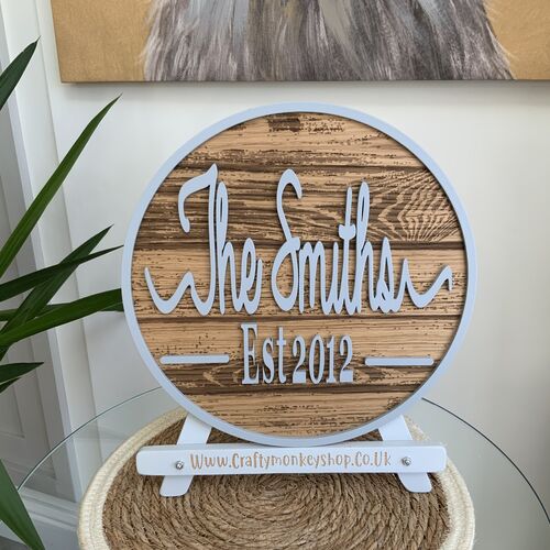 Rustic Wall Decor | Custom Name Sign | Personalised Family Sign | Established Sign