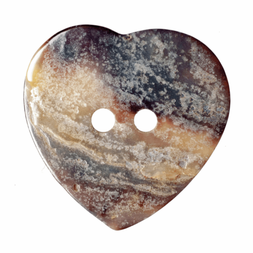 a.Heart Shape Buttons - Shell Style - Lignes 28, 17.5mm