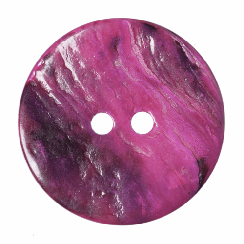 b.Round Fuchsia Buttons - Shell Style - Lignes 28, 17.5mm