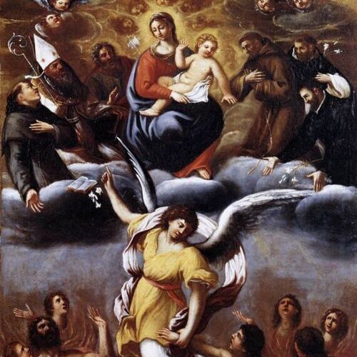 An Angel Frees the Souls of Purgatory