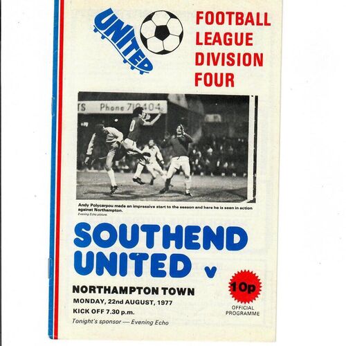 Southend United Home Football Programmes