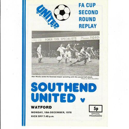 Southend United Home Football Programmes