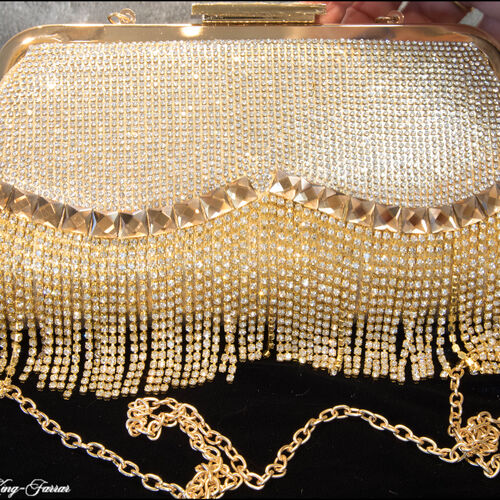 Gold & Silver Tassle Clutch