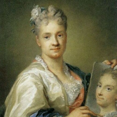 Self-Portrait Holding a Portrait of Her Sister