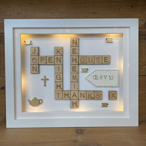 Any Theme Custom Scrabble Family Name Box Frame