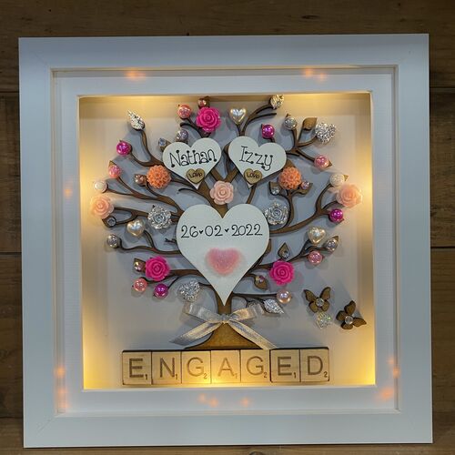 LED floral engaged frame