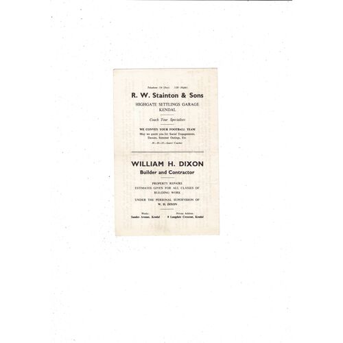 1957/58 Netherfield v Ashton United Football Programme March 1st