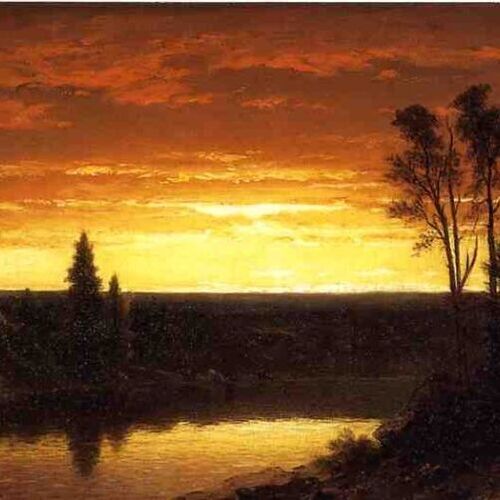 River Sunset - View of the Catskills