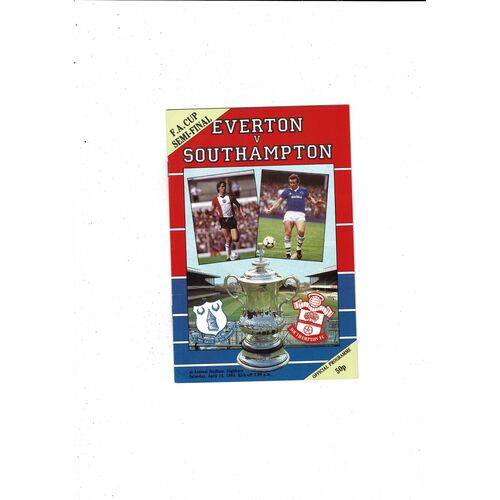 1984 Everton v Southampton FA Cup Semi Final Football Programme @ Arsenal